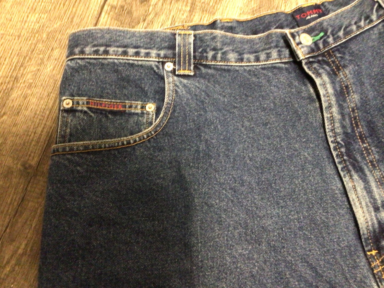 Vintage 90s Tommy Jeans Hilfiger Crest Denim Shorts Jorts Size 44 thumbnail 5