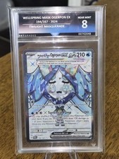 Wellspring Mask Ogerpon EX Twilight Masquerade Pokémon TCG Card 194 Grade 8