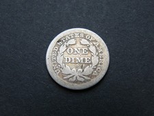 USA 1849 O Seated Liberty Silver Dime 10 Cents Coin New Orleans