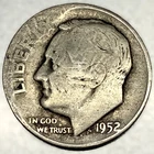 1952-D Roosevelt Dime - Circulated Condition - 90% Silver - US Coin - 2934