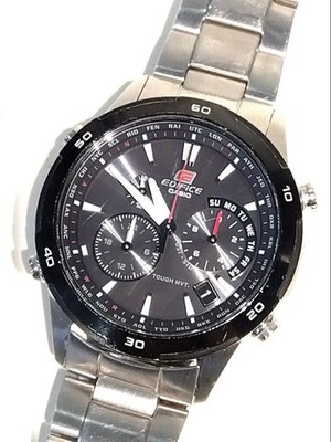 CASIO EDIFICE EQW-560 Radio-Controlled Tough Solar Watch Black Dial