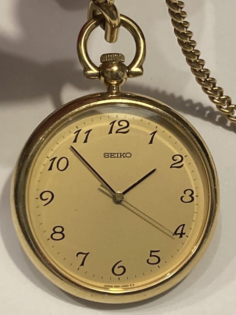 Vintage Seiko Mechanical Pocket Watch with Classic Design