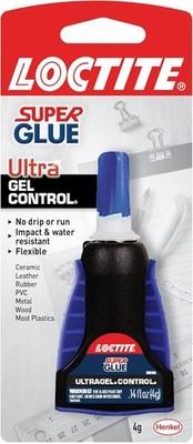 Loctite Super Glue Ultra Gel Control 0.14 oz Clear for Plastic Wood Metal