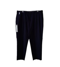 New  Men Haggar Flat Front Classic Fit Premium Navy Pants- Size 44W X 29L