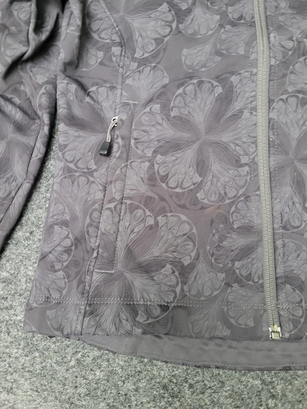 north-face apex bionic softshell outdoor floral gray jacket