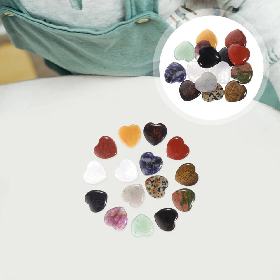 15 Pcs Liebe Kristallstein Büro Stein Dekore Kristall-Herz-Ornament Steindekor - Bild 2 von 4