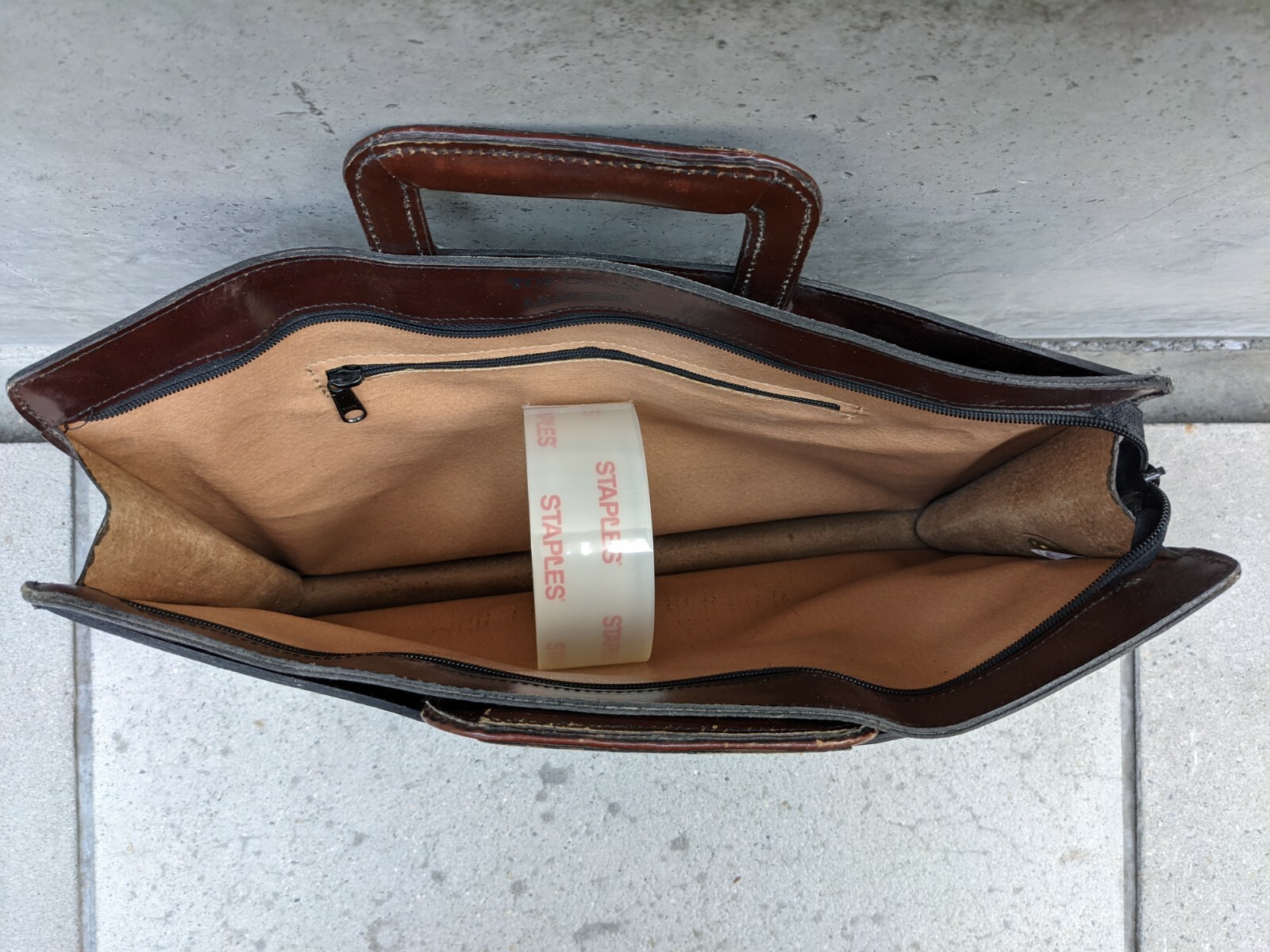 GENUINE TOP GRAIN LEATHER Briefcase Portfolio Attache… Gem