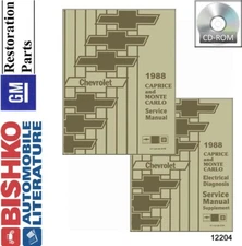 1988 Chevrolet Caprcie Monte Carlo Shop Service Repair Manual CD Engine Wiring