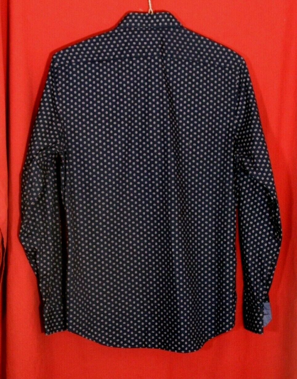 Penguin Munsingwear Men Heritage Slim Fit Button Up Navy Flip Cuff 15 1/2 34-35 image 2