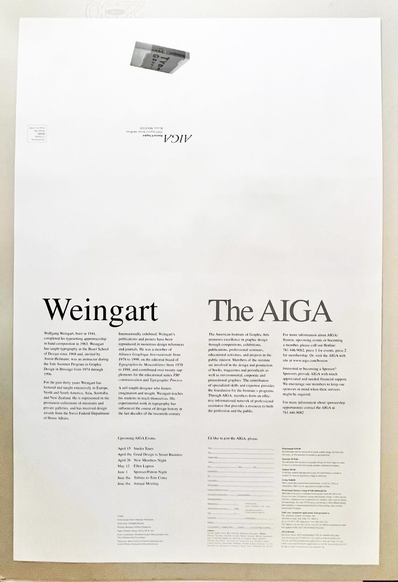 Vintage Wolfgang Weingart 