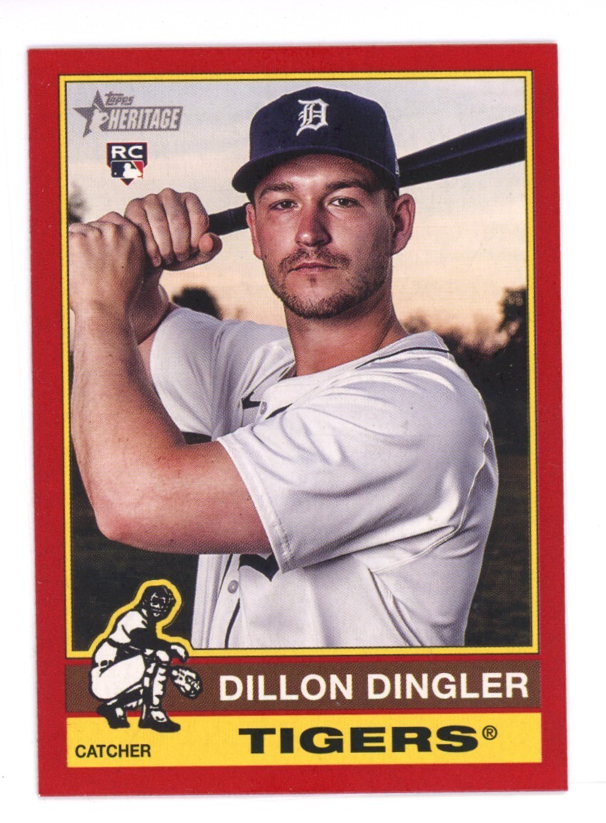 2025 TOPPS HERITAGE RED BORDER DILLON DINGLER #130 DETROIT TIGERS