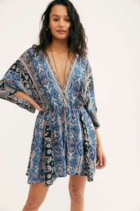 free people blue romper
