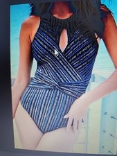 AMORESSA Swimwear Chateau Alcazar Underwire One Piece Swimsuit MIRACLESUIT 6 NWT