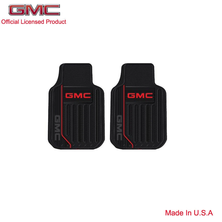 New 2pc GMC Elite Car Truck Front All Weather Heavy Duty Rubber Floor Mats Set - Изображение 3 из 3