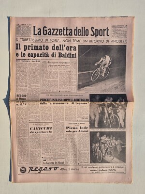 Gazzetta Dello Sport Du 4 Septembre 1958 - Gasparella, Gaiardoni, Ercole Baldini