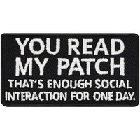 "Patch \"You Read My Patch\" AufnäHer Sticker Zum AufbüGeln Applikation 75X40Mm"