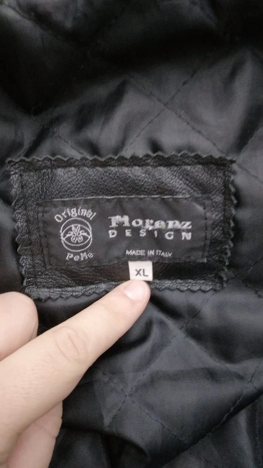 Florence Design Genuine Leather Jacket Used Men Size XL Black XYM897L - Image 4 of 4