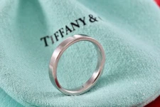 Tiffany & Co. Platinum Narrow Band Ring Size 6.5