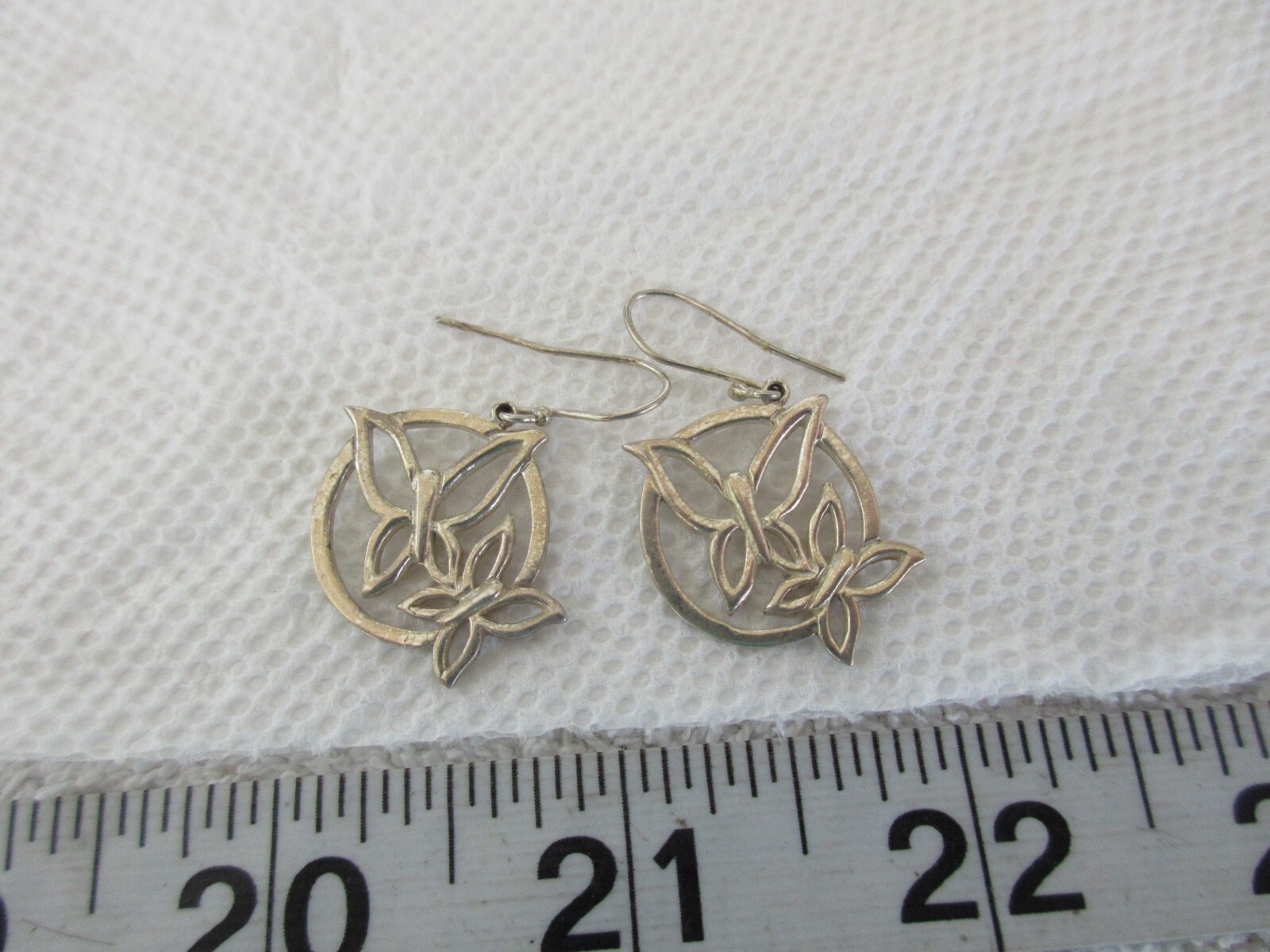 LOVELY [ 925 SOLID STERLING SILVER ] DANGLE BUTTE… - image 7