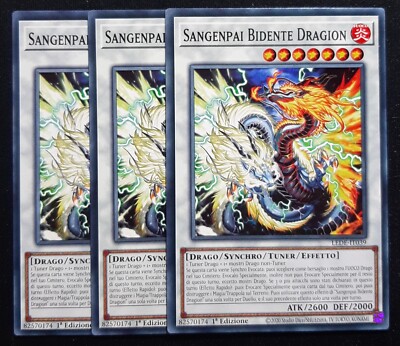 Spielset 3X SANGENPAI BIDENTE DRAGION auf Italienisch LEDE-IT039 Gemeinde YUGIOH