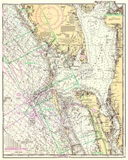 1996 Nautical Chart Map of Charlotte Harbor Cape Coral Florida Gasparilla Sound