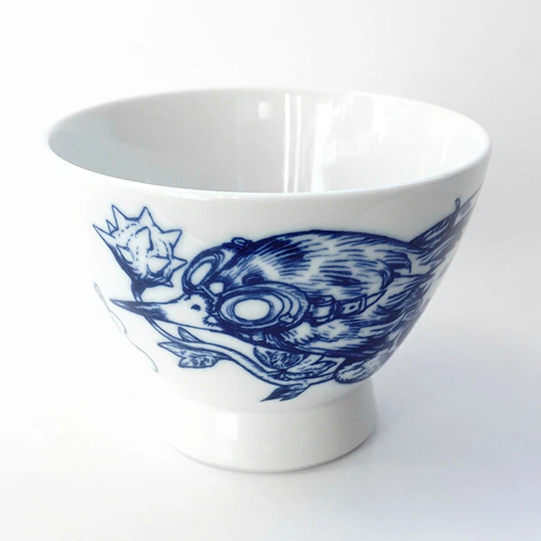 Katsuya Terada Rice Bowl 2025 Teradaki Hasami Ware Porcelana Blanco x Azul JPN - Imagen 2 de 4