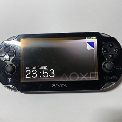 【美品】PSVITA PCH-1000 ブラック PlayStation PS Vita Console Crystal Black PCH-1000 Black