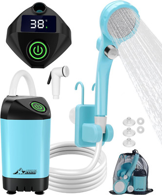 Portable Shower Camping Shower Outdoor Camp Shower Pump, Electric Rechargeable P