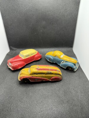 Jouet Voiture De Course Sun Rubber Company, N°3, Années 1930, Caoutchouc Moulé - USA