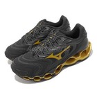 Mizuno Wave Prophecy 12S Black Gold Men Reflective Road Running Shoe J1GC2349-57