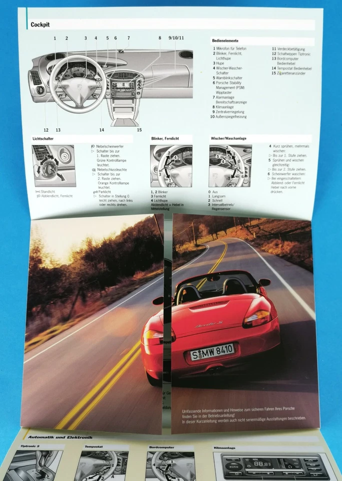 PORSCHE BOXTER BROCHOURE - IN TEDESCO - MANUALE - Immagine 3 di 3