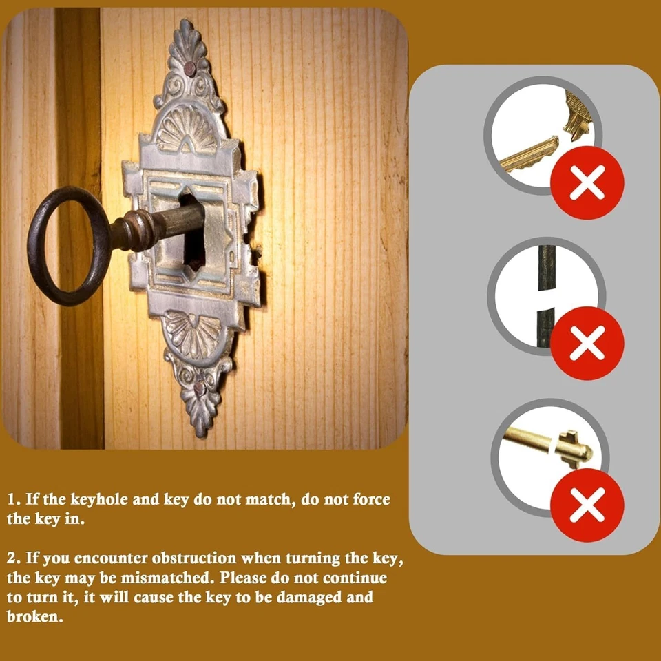 19 шт универсальных ключей-скелетов для винтажной старой мебели антикварной мебели - Изображение 4 из 4