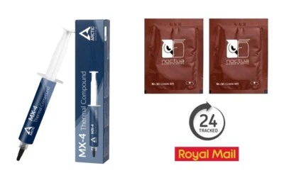 ARCTIC MX-4 Thermal Compound 4g Tube Paste 2025 and 2 Noctua CPU Wipes RM 24 Hr