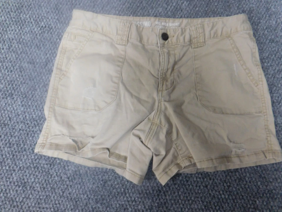 mossimo Womens Shorts 4 beige distressed - Imagem 2 de 4