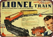1942 Lionel Trains wartime AD Vintage Reproduction METAL SIGN 8 x 12
