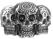 Sugar Skulls Belt Buckle Metal BU60