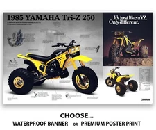 1985 Yamaha Tri-Z 250 Poster Picture Wall Art Banner Side by side art print