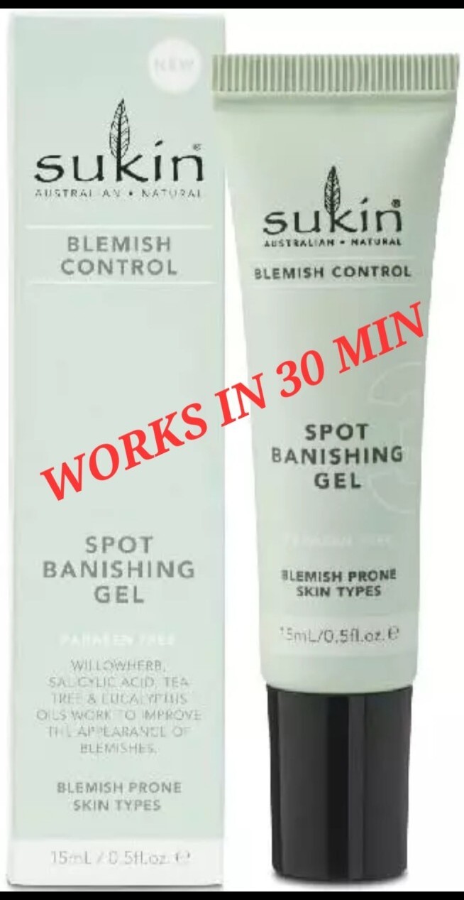 Sukin Blemish Spot Banishing Gel, 15ml Works In Just 30 Minutes