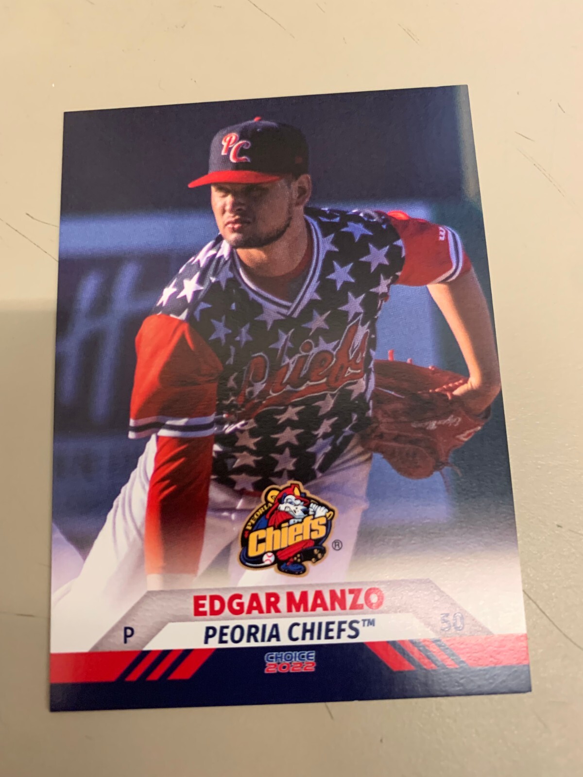 Edgar Manzo Card 2022 Peoria Chiefs Team Card | eBay