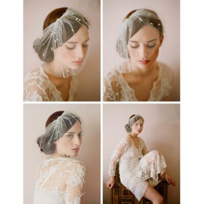 Hochzeit Vogelkäfig Braut Gesicht Segeln Fascinator Abendsegel mit einem Kamm