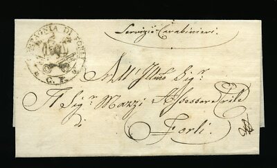 Forli (Italy) local mail.Excelent COMPAGNIA DI FORLI C.F. handstamp.Papal States