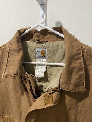 FR Carhartt Brown Jacket Coat Vintage Size XL Tall XLT Made FR Carhartt Brown Jacket Coat Vintage Size XL Tall XLT Made
