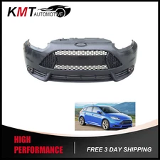 Complete Front Bumper Grille Kit W/ Fog Light Fits 2013 2014 Ford Focus ST Model