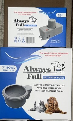 Always Full  7'' Pet Water Bowl and Bottle Pump Bundle, Self-Refilling, Clean Fi