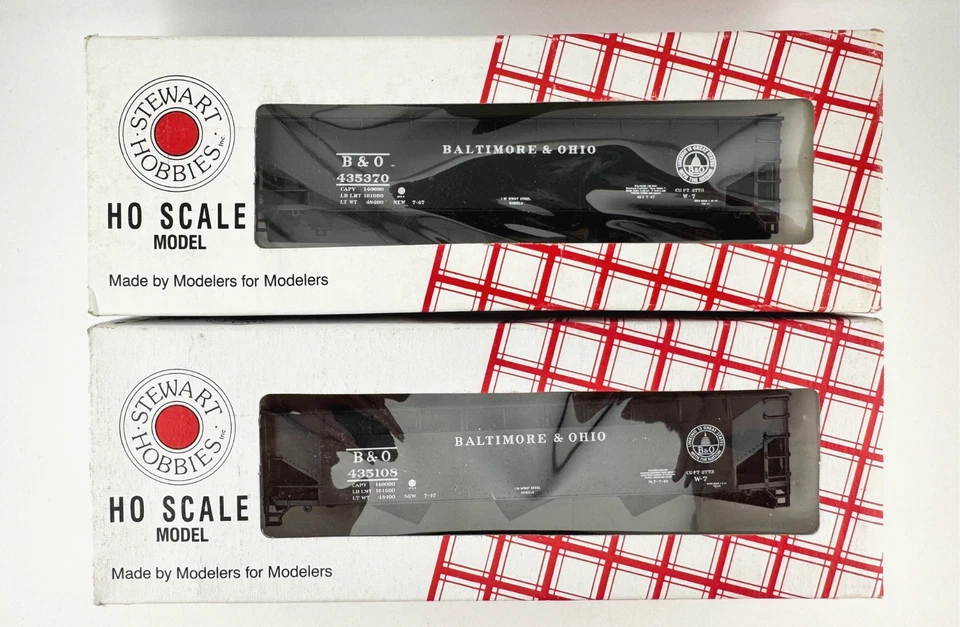 ЛОТ ИЗ 2-Stewart HO масштаб Балтимор и Огайо смещение 70 тонн 9 панели тройной бункеры - Изображение 2 из 3