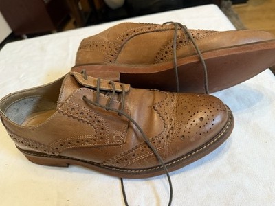 brown leather brogue-style shoe from the brand Red Herring UK