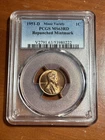 1951-D Lincoln Cent - PCGS MS63 Red RD REPUNCHED MINTMARK