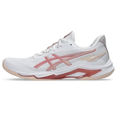 ASICS Womens Netburner Ballistic Ff 4 8.5 White/Rose Rouge