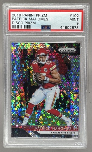 44602678 Patrick Mahomes II 2018 Panini Prizm #102 Disco PSA 9