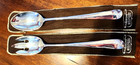 Sheffield England Long Handle Servers  SG Silverplate Salad Serving Spoon & Fork — photo 1